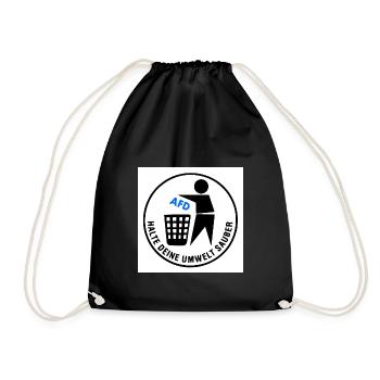 halte deine umwelt sauber - Turnbeutel - Schwarz - Vorne