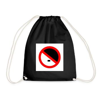 To the right - Drawstring Bag - black - Front