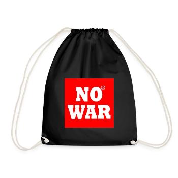 No war - Drawstring Bag - black - Front