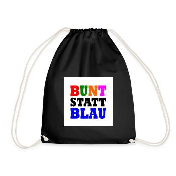 Bunt statt blau - Turnbeutel - Schwarz - Vorne