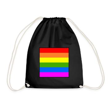Drapeau arc-en-ciel Drapeau LGBT arc-en-ciel - Sac de sport léger - noir - Devant