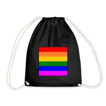 Drapeau arc-en-ciel Drapeau LGBT arc-en-ciel - Sac de sport léger - noir - Devant