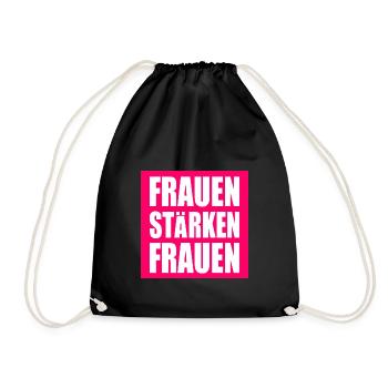 frauen stärken frauen - Turnbeutel - Schwarz - Vorne