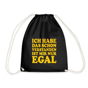 J’ai déjà compris ça, je m’en fiche - Sac de sport léger - noir - Devant