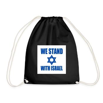 We stand with israel - Sac de sport léger - noir - Devant