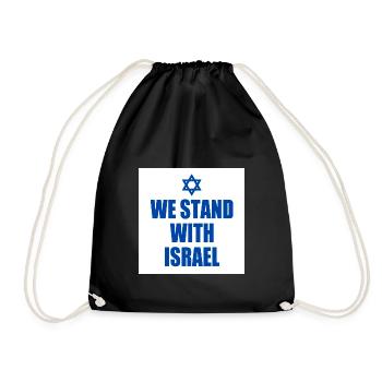 We stand with israel - Turnbeutel - Schwarz - Vorne