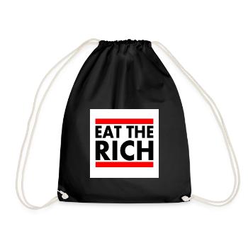 Eat the rich - Turnbeutel - Schwarz - Vorne