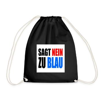 dit non au bleu - Sac de sport léger - noir - Devant
