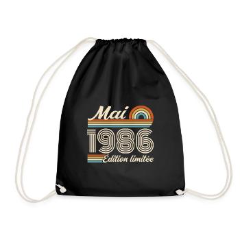 Mai 1986 - Sac de sport léger - noir - Devant