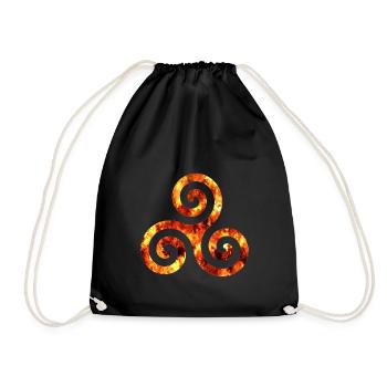 keltisches symbol 1 feuer - Turnbeutel - Schwarz - Vorne