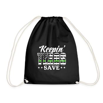 Keepin' Texas Save Patriotic Border Patrol Law - Drawstring Bag - black - Front
