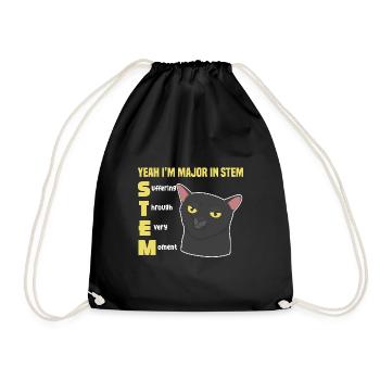 yes I'm Major In STEM Suffering Through Every - Drawstring Bag - black - Front