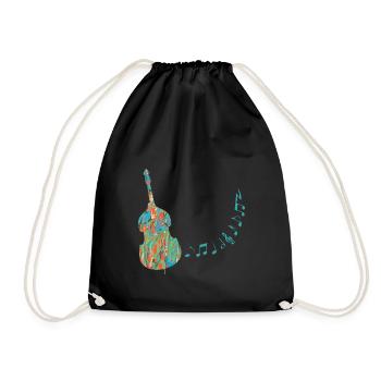 double bass e 4 - Drawstring Bag - black - Front