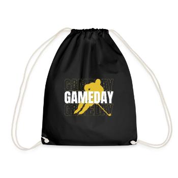 Joueur de hockey sur glace Maillot de hockey sur glace Cadeau - Sac de sport léger - noir - Devant