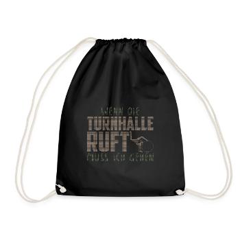 WENN DIE TURNHALLE RUFT MUSS ICH GEHEN ASCII - Turnbeutel - Schwarz - Vorne