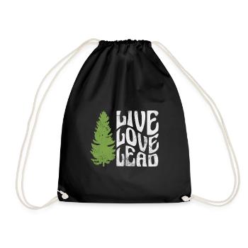 Live Love Lead - Drawstring Bag - black - Front