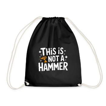 Funny DIY Handyman Repairman - Drawstring Bag - black - Front
