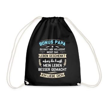 BONUS PAPA ICH LIEBE DICH - Turnbeutel - Schwarz - Vorne