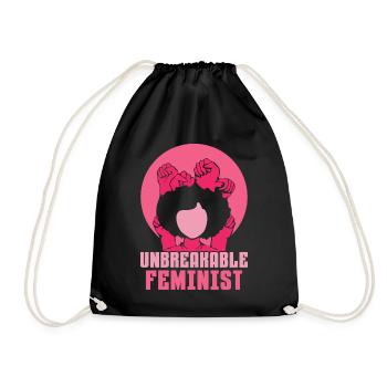 Ubreakable feminist - Turnbeutel - Schwarz - Vorne