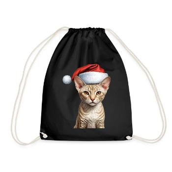 Cornish Rex Weihnachten - Turnbeutel - Schwarz - Vorne