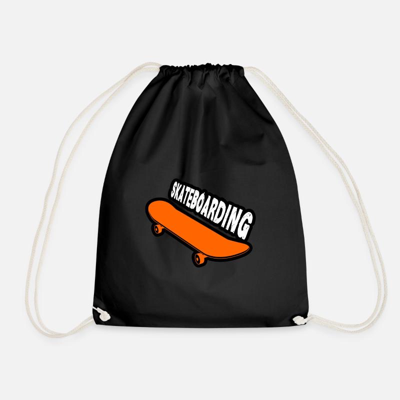 Skateboarding - Drawstring Bag - black