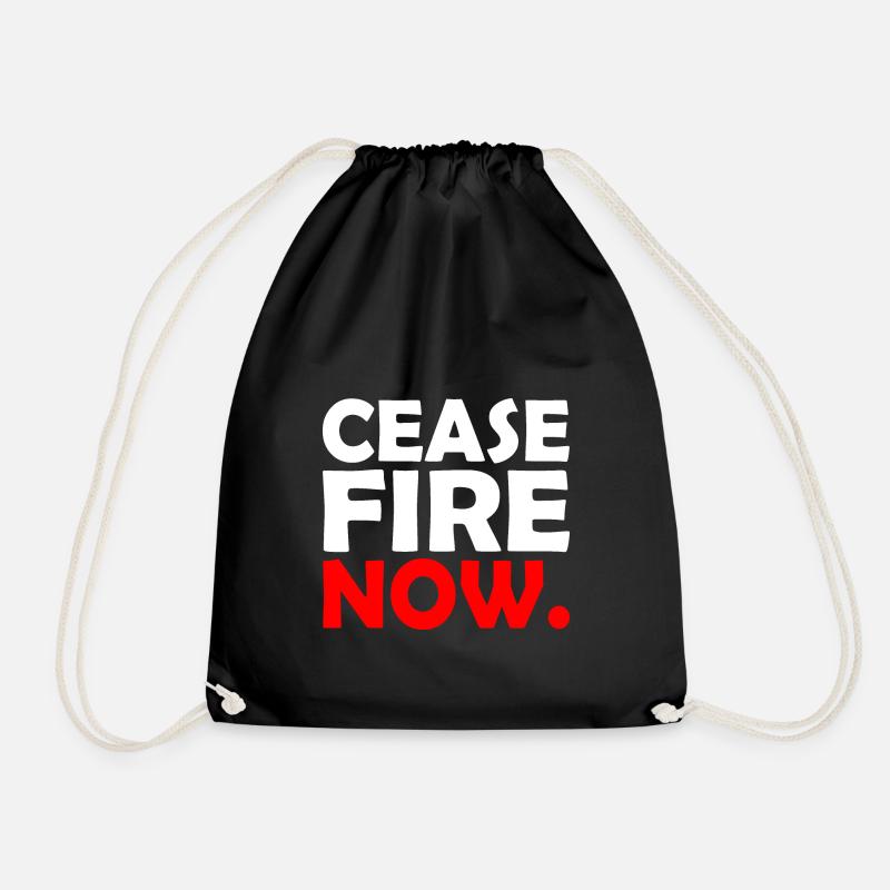 Ceasefire now - Turnbeutel - Schwarz