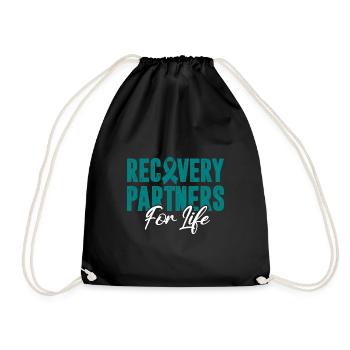 Recovery Partners For Life Addiction - Turnbeutel - Schwarz - Vorne