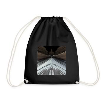 Art numérique 3D - fractal futuriste cool - Sac de sport léger - noir - Devant