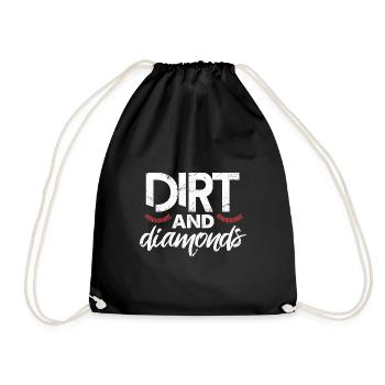 Dirt And Diamonds Funny Baseball Girl Softball - Turnbeutel - Schwarz - Vorne