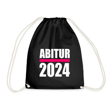 Abitur 2024 - Turnbeutel - Schwarz - Vorne