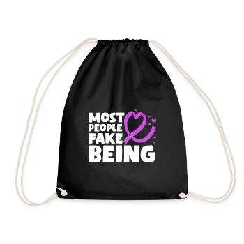 Most people fake being Fibromyalgia - Turnbeutel - Schwarz - Vorne