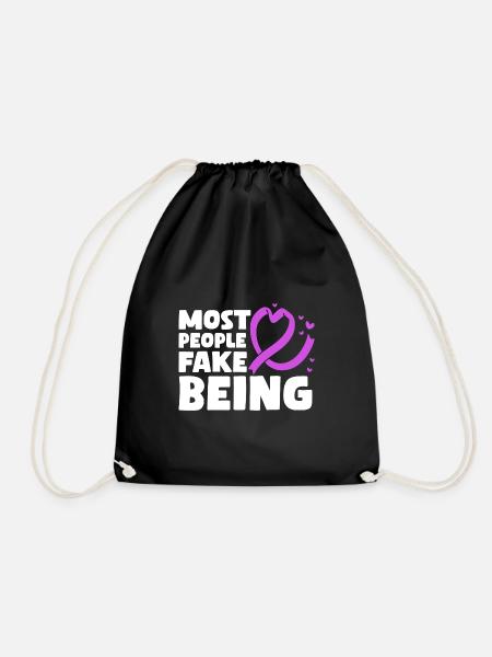 Most people fake being Fibromyalgia - Turnbeutel - Schwarz
