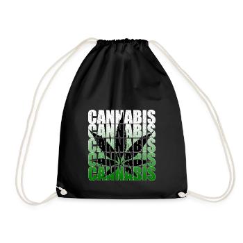 Feuille de Cannabis - Sac de sport léger - noir - Devant