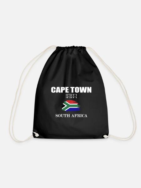 Cape Town South Africa Cape Town - Drawstring Bag - black