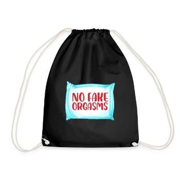 no fake orgasms Design for a surrogate mother - Drawstring Bag - black - Front