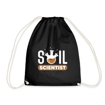 Soil Scientist Earth Science Agricultural Pedology - Drawstring Bag - black - Front
