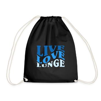 Live Love Lunge Ocean Maritim Whale Watching - Drawstring Bag - black - Front