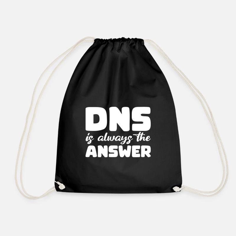 DNS is always the answer - Turnbeutel - Schwarz