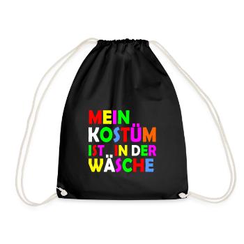 mein kostüm ist in der wäsche - Turnbeutel - Schwarz - Vorne