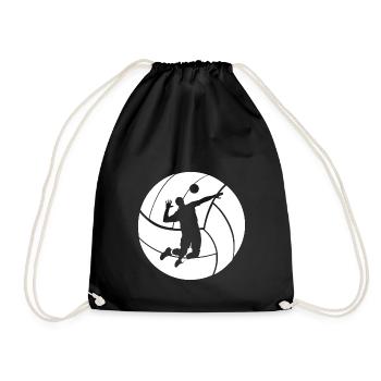 volleyball - Drawstring Bag - black - Front