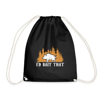 I'd Bait That - Drawstring Bag - black - Front