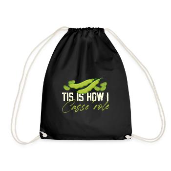 Conception amusante de haricots cocotte - Sac de sport léger - noir - Devant