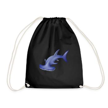 Requin-marteau Prédateur de l’océan Requin Plongée avec des requins - Sac de sport léger - noir - Devant