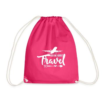 Ask me about Travel Travel agent - Drawstring Bag - fuchsia - Front