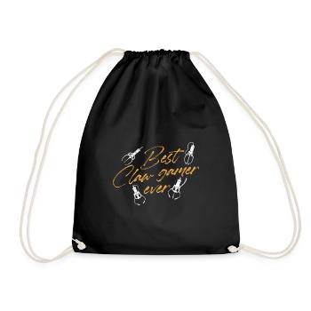 Best Claw Game Ever Arcade Crane Machine - Drawstring Bag - black - Front