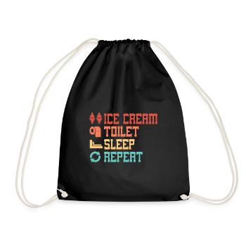 Crème Toilet Sommeil Répéter Sans Nutrition Laitière - Sac de sport léger - noir - Devant