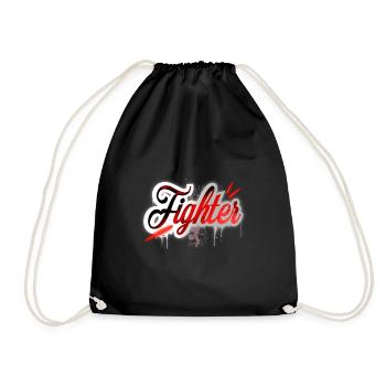 Fighter - Drawstring Bag - black - Front