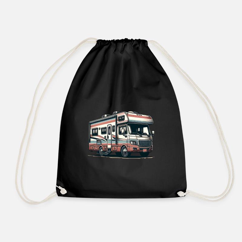 Wohnmobil Camping - Turnbeutel - Schwarz