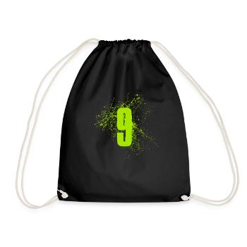 9 birthday years Nine - Drawstring Bag - black - Front