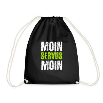 Moin Servus Moin - Drawstring Bag - black - Front